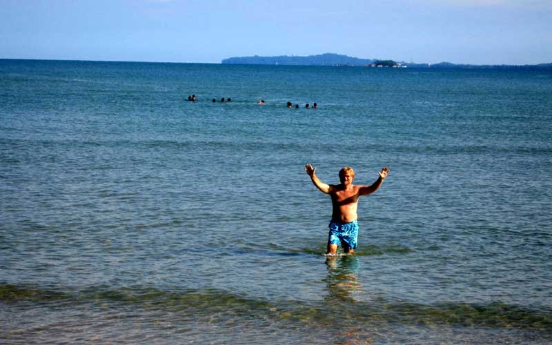  In the Water at Cherating Beach 